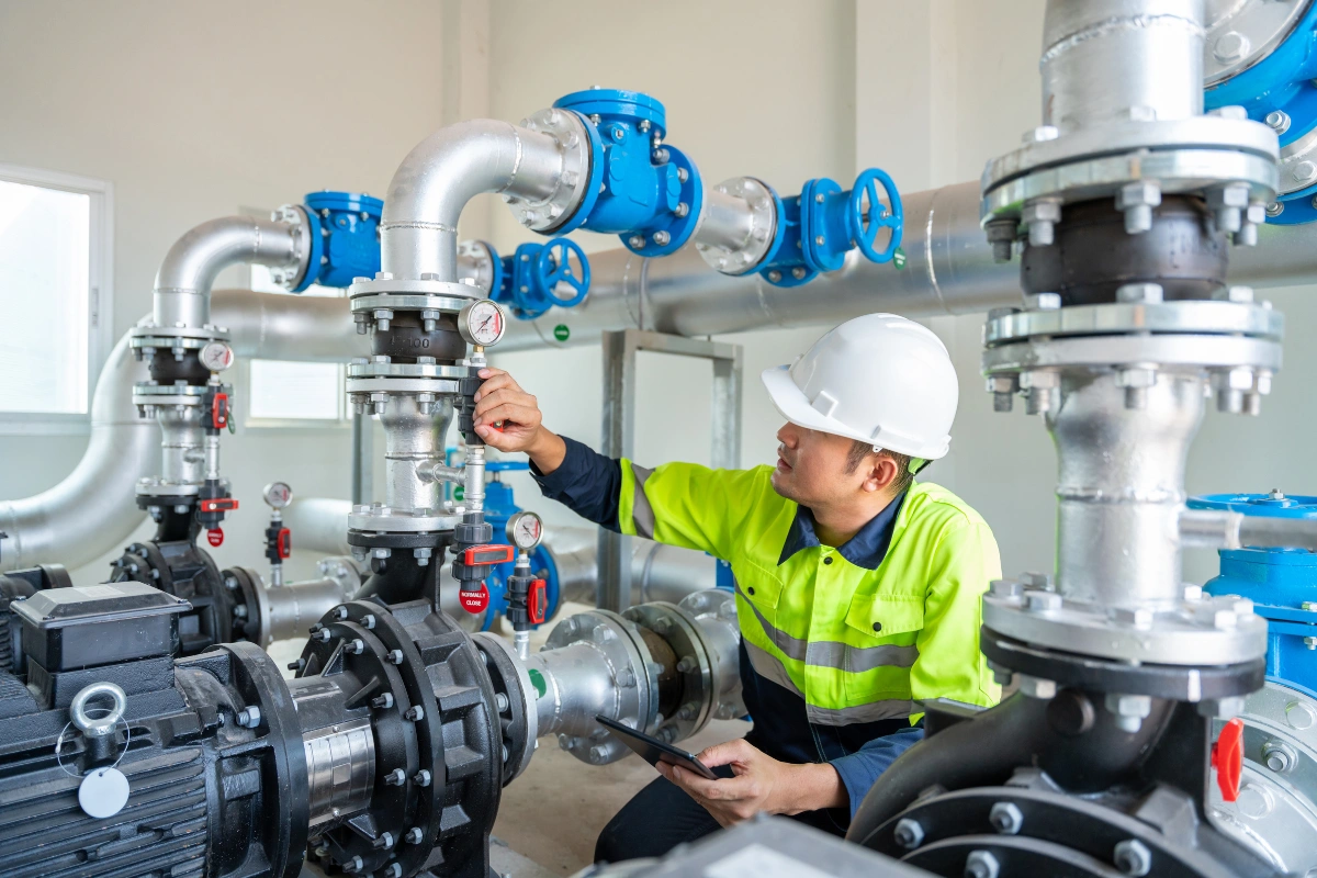 Technical line illustration for Valves & Actuation Systems